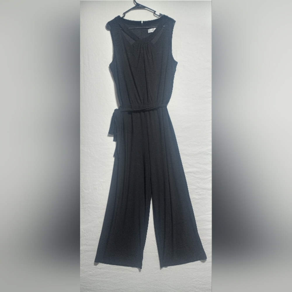 Jones Studio Black Sleeveless Wide-Leg Jumpsuit